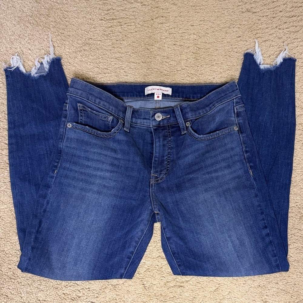 Lucky Brand Ava Mid Rise Skinny Women's Dark Blue Jeans